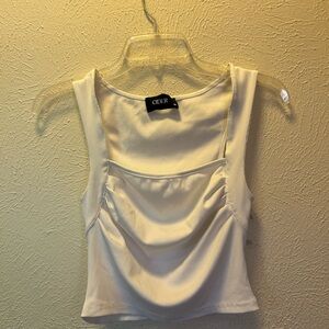 Cider Women's Elegant Cream Tank Top